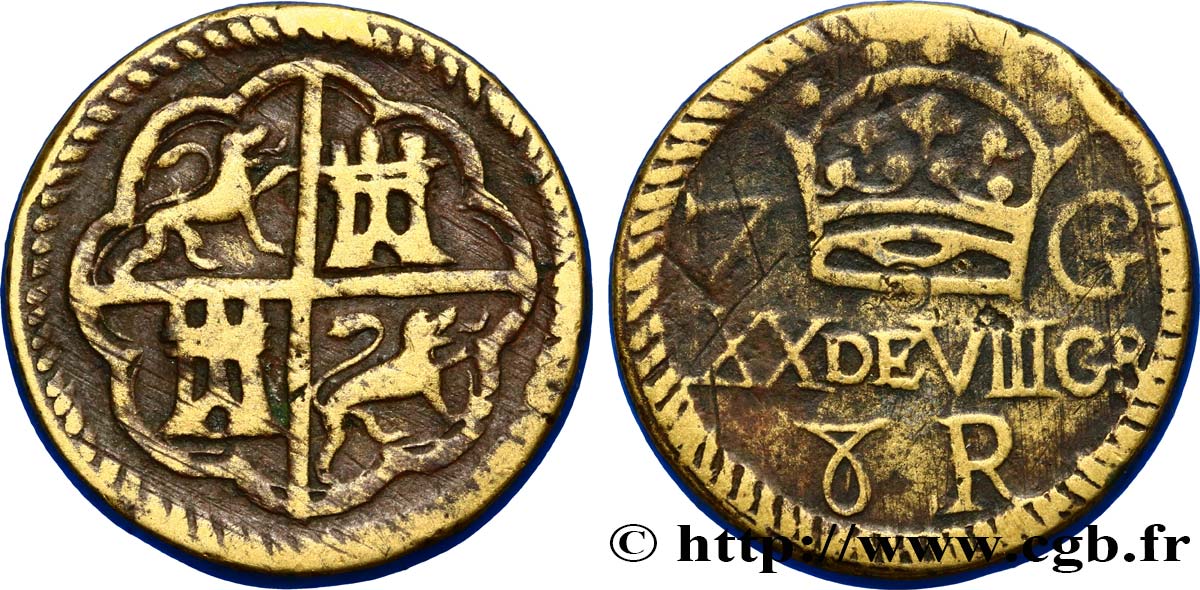 ESPAGNE (ROYAUME D ) - POIDS MONÉTAIRE Poids monétaire pour le 8 Reales n.d. TB+