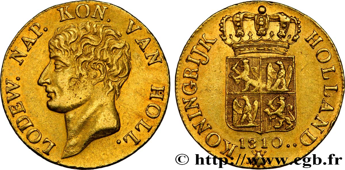 HOLLAND - KINGDOM OF HOLLAND - LOUIS NAPOLÉON Ducat d or, 2e type 1810 Utrecht SPL 