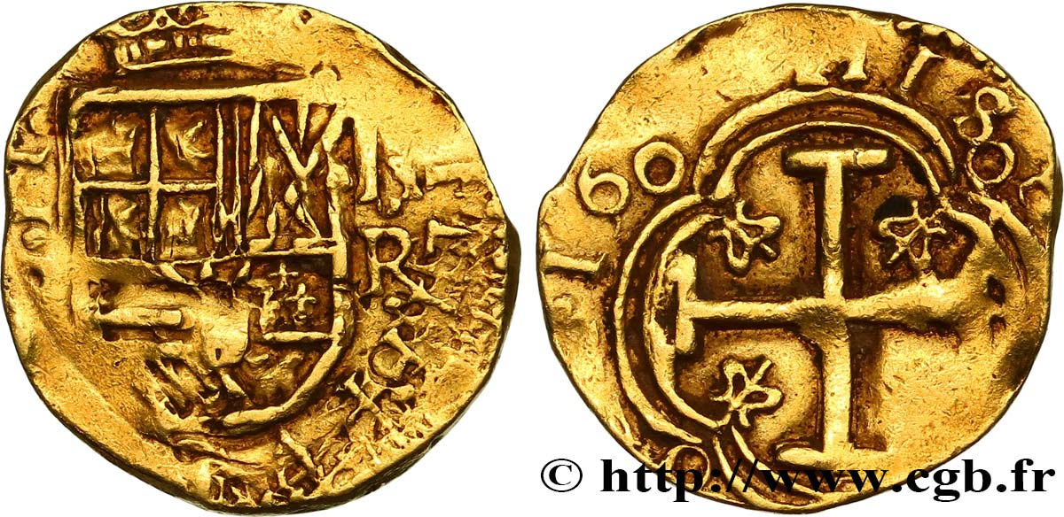 SPAIN - KINGDOM OF SPAIN - PHILIP IV 2 Escudos n.d. Séville XF 