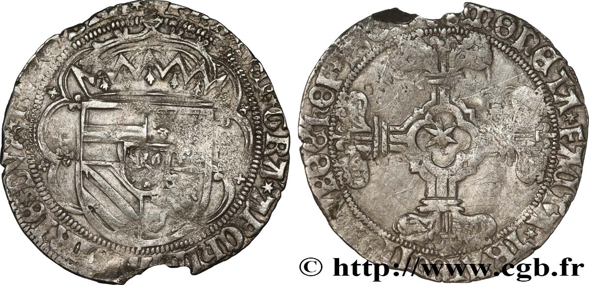 SPANISH NETHERLANDS - COUNTY OF FLANDERS - PHILIP THE HANDSOME OR THE FAIR Double patard 150? Maastricht XF 