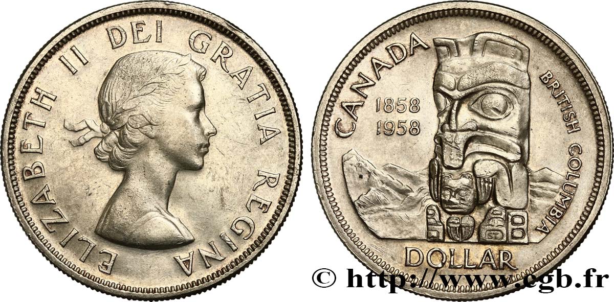 CANADA 1 Dollar Elisabeth II 1958  SUP 