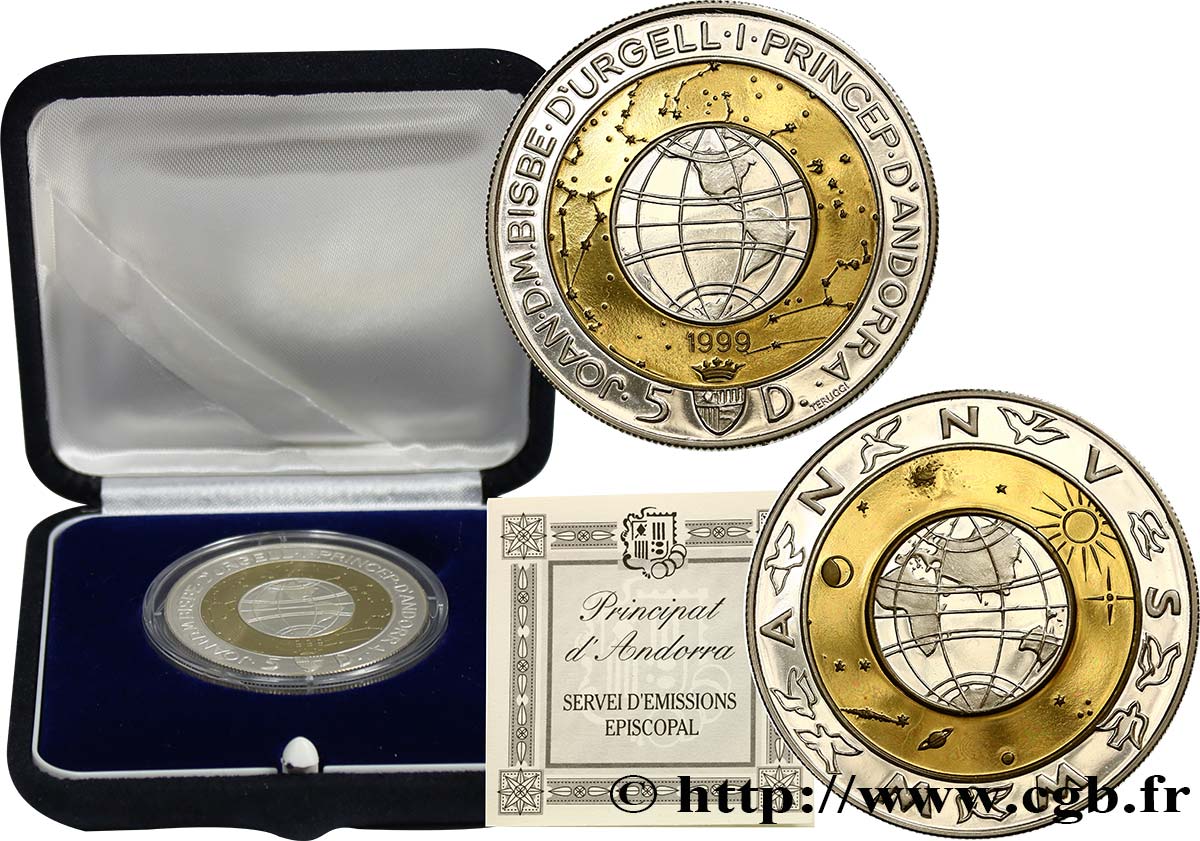 ANDORRA 5 Diners Proof 1999 MS