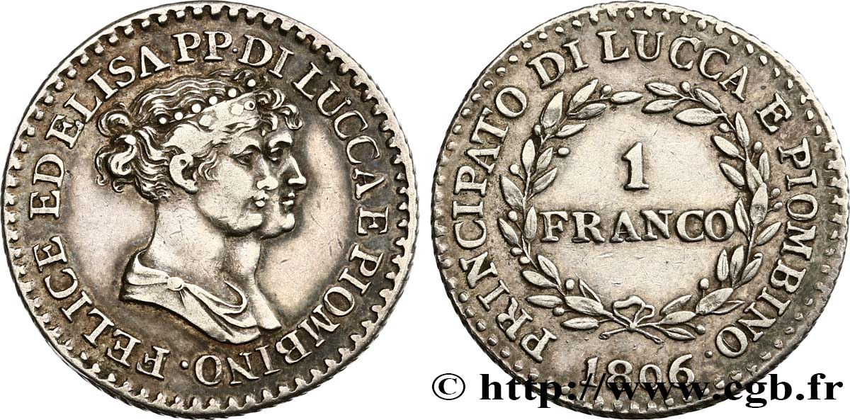ITALIA - LUCCA E PIOMBINO 1 Franco Elise et Félix Baciocchi 1806 Florence BB