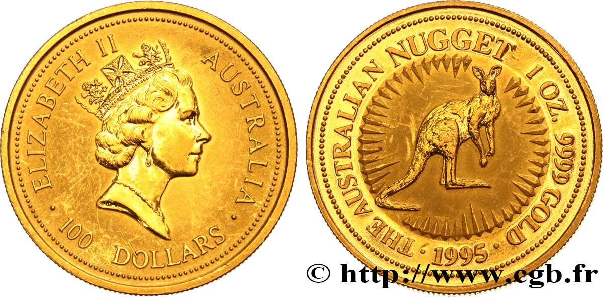 AUSTRALIA 100 Dollars ou once d’or 1995  AU 