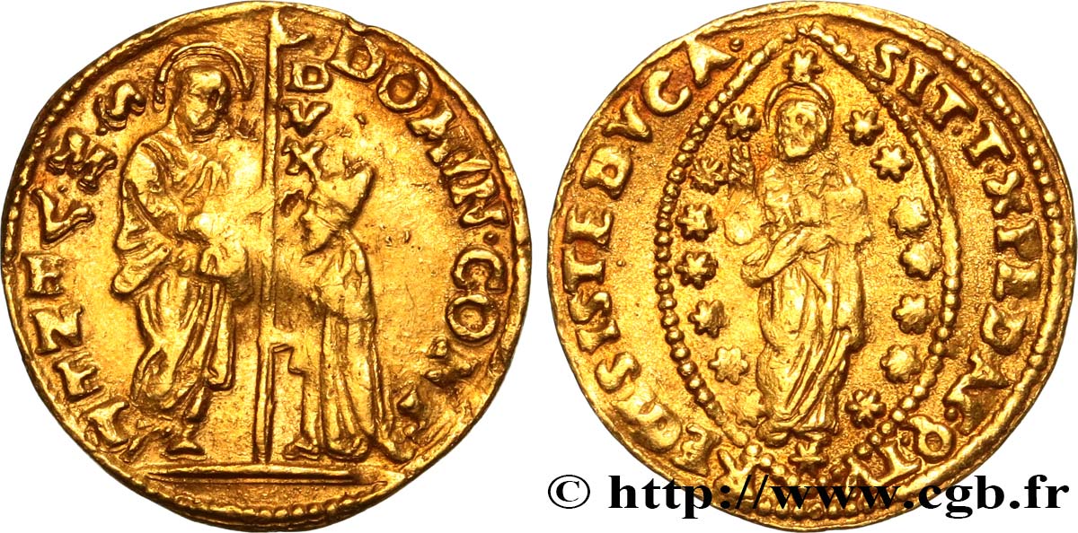 ITALIE - VENISE - DOMENICO CONTARINI (104e Doge) Zecchino (Sequin) n.d. Venise TTB 
