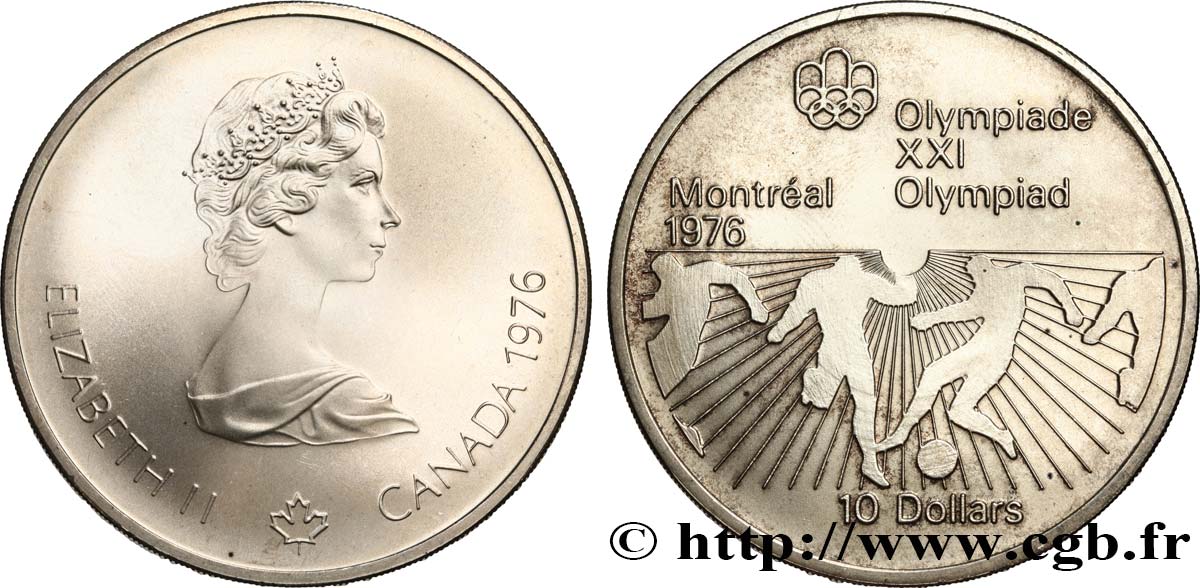 CANADA 10 Dollars JO Montréal 1976 football 1976  SPL