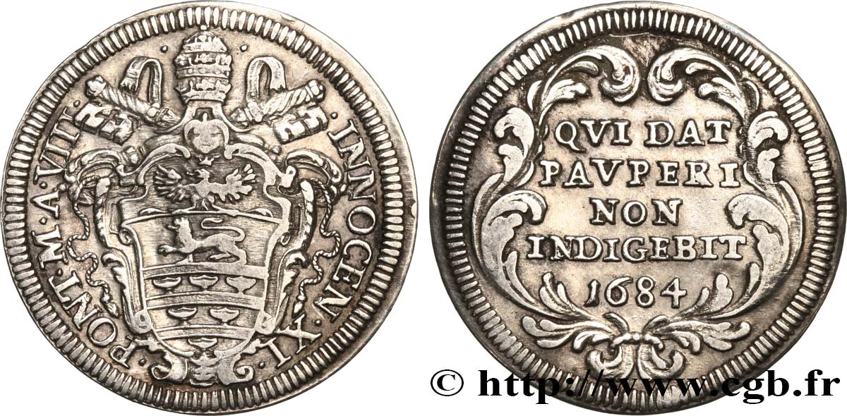 VATICAN AND PAPAL STATES Giulio Innocent XI 1684  XF 