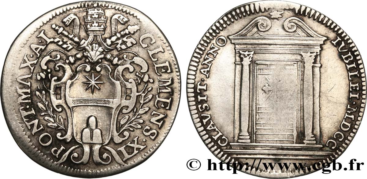 ETATS DU PAPE - CLEMENT XI. Gianfrancesco Albani Giulio  1700 Rome TB+ 