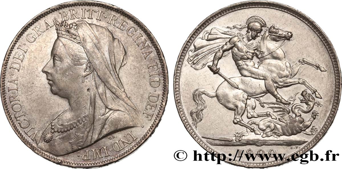GRAN BRETAGNA - VICTORIA 1 Crown “Old Head” 1900  q.SPL 