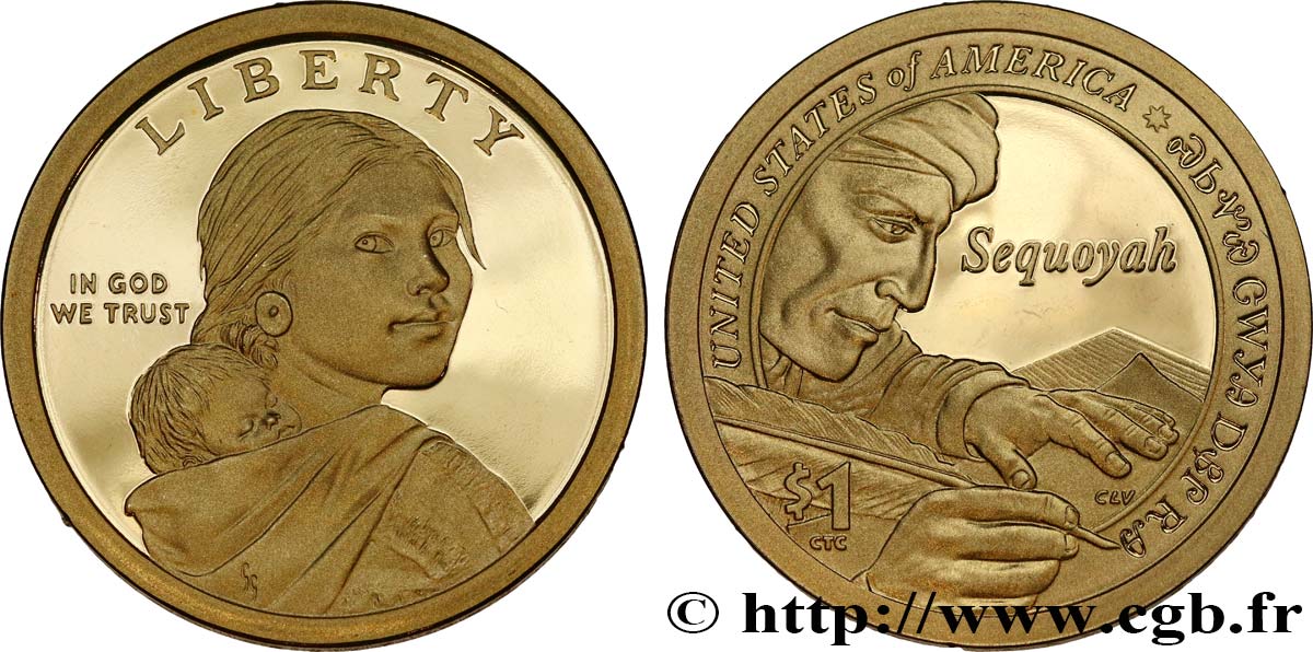 UNITED STATES OF AMERICA 1 Dollar Sacagawea - Proof 2017 San Francisco MS 