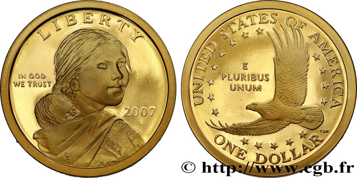 ÉTATS-UNIS D AMÉRIQUE 1 Dollar Sacagawea - Proof 2007 San Francisco SPL