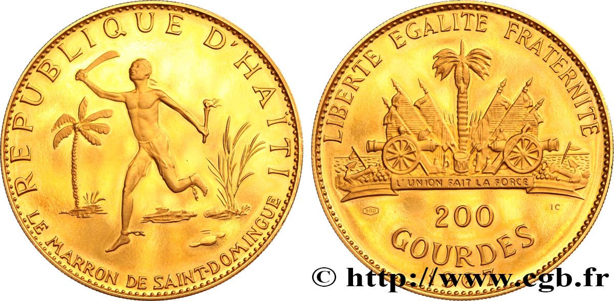 haiti 200 gourdes proof 1967