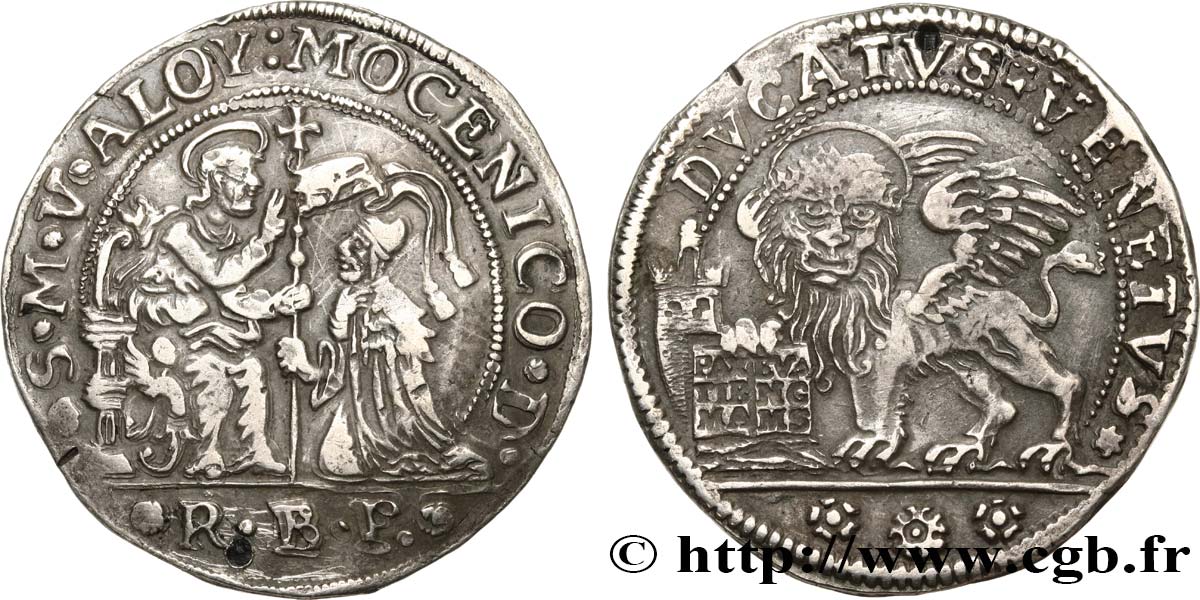 ITALIE - VENISE - ALVISE IV MOCENIGO (118e Doge) Ducato (monnaie trouée) N.D.  TTB 