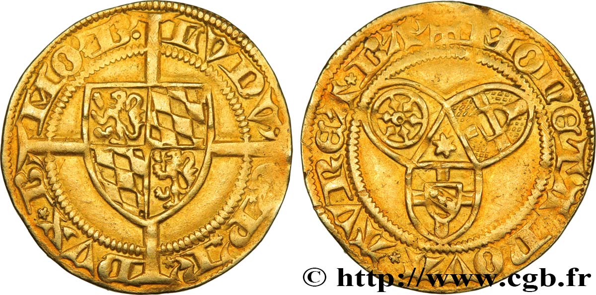 ALLEMAGNE -SAINT-EMPIRE- PALATINAT- LOUIS IV Florin d or ou gulden n.d. Schwaben TTB 