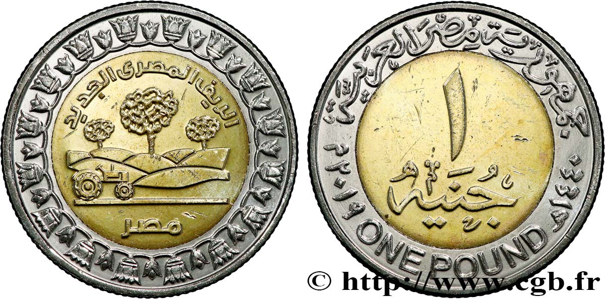 ÉGYPTE 1 Pound (Livre) nouvelle campagne égyptienne AH 1440 2019  SPL 