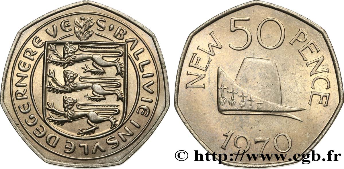 GUERNSEY 50 New Pence 1970  fST 