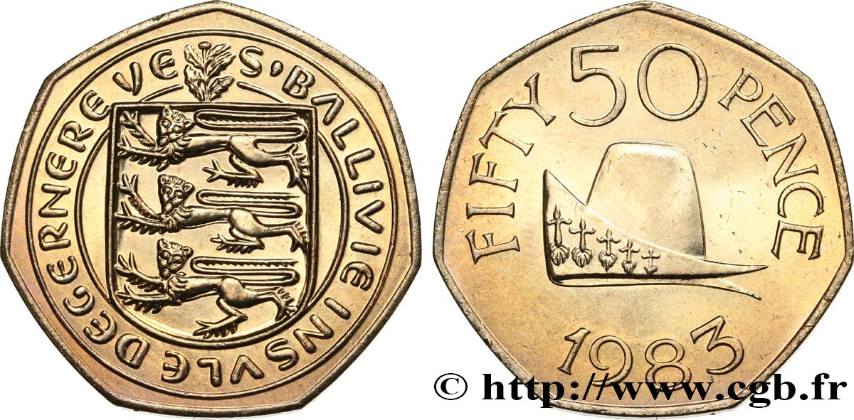 GUERNSEY 50 Pence 1983  SC 