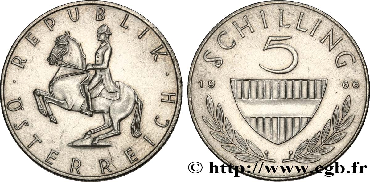 AUSTRIA 5 Schilling 1966 EBC