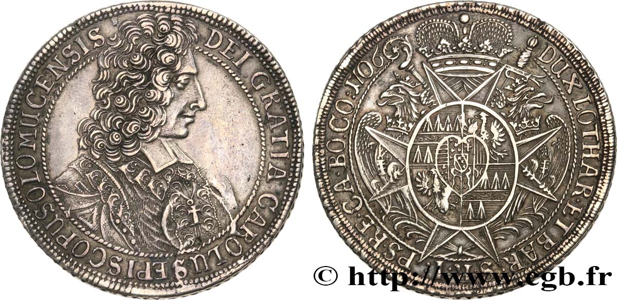 AUSTRIA - OLMUTZ - CHARLES III JOSEPH OF LORRAINE Thaler 1706 Olmutz EBC 