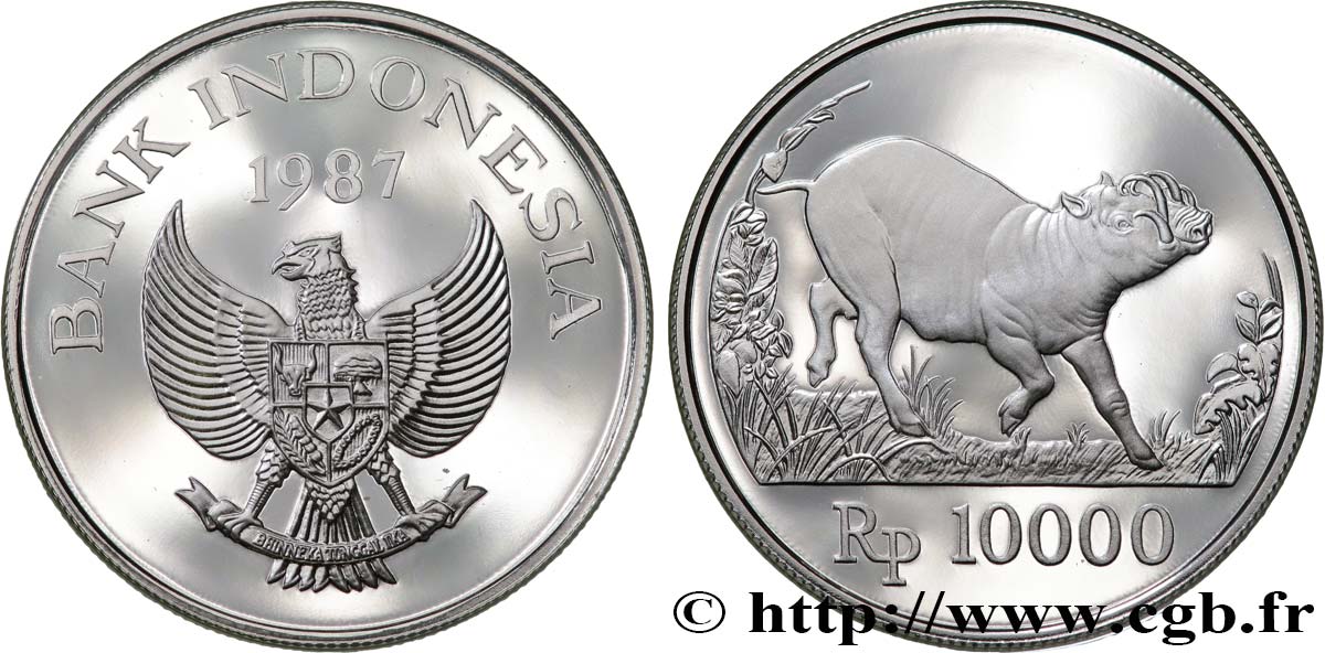 INDONESIA 10000 Rupiah Proof 1987 MS