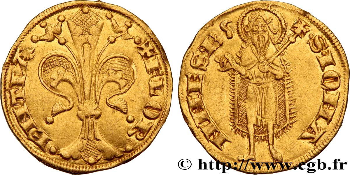ITALY - FLORENCE - REPUBLIC Florin d or, 5e série 1305 Florence AU 