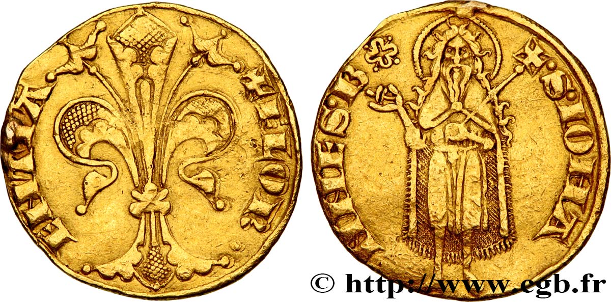 ITALIE - FLORENCE - RÉPUBLIQUE Florin d or, 4e série 1252-1303 Florence TTB 