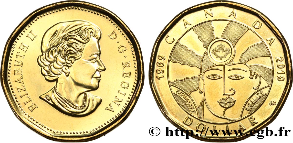 CANADA 1 Dollar ‘Égalité’ 2019  MS 