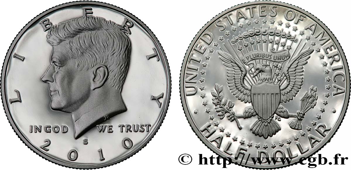 VEREINIGTE STAATEN VON AMERIKA 1/2 Dollar Kennedy Silver Proof 2010 San Francisco fST