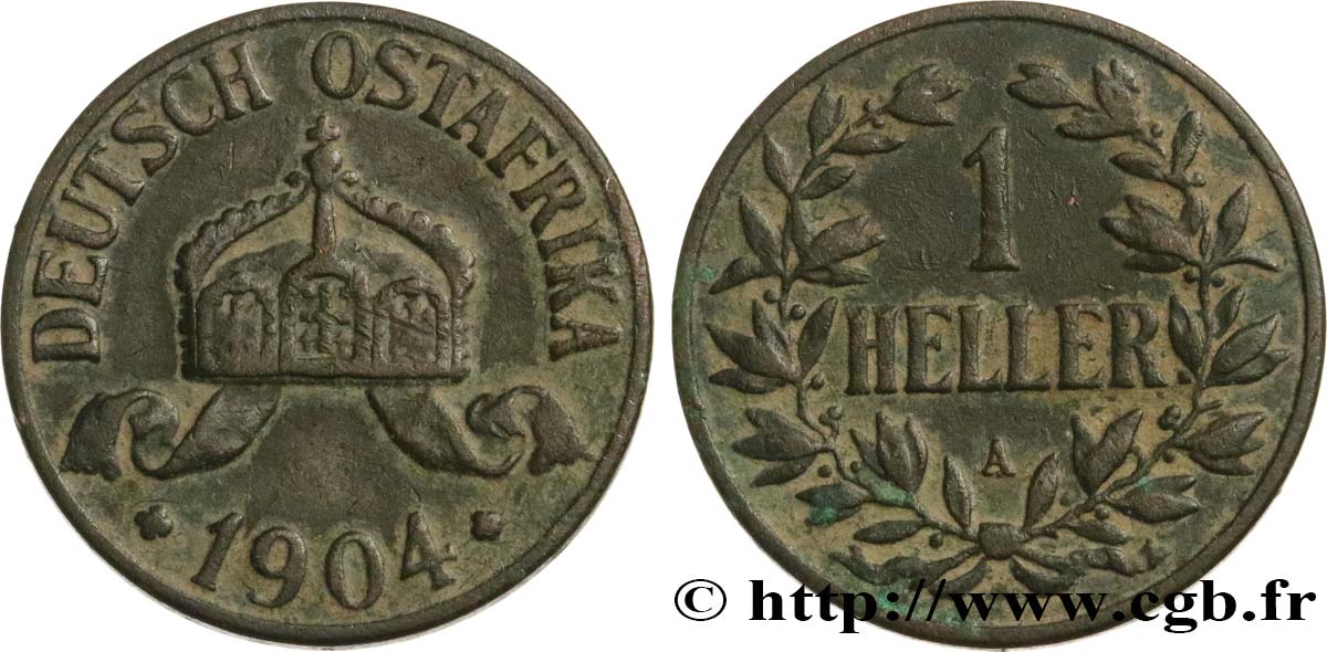 AFRIQUE ORIENTALE ALLEMANDE 1 Heller Deutch Ostafrika 1904 Berlin - A TTB