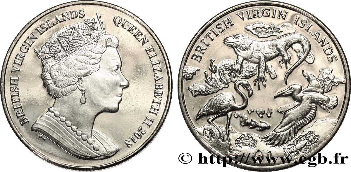 BRITISH VIRGIN ISLANDS 1 Dollar Proof Faune de l’Archipel 2018 Pobjoy Mint MS 