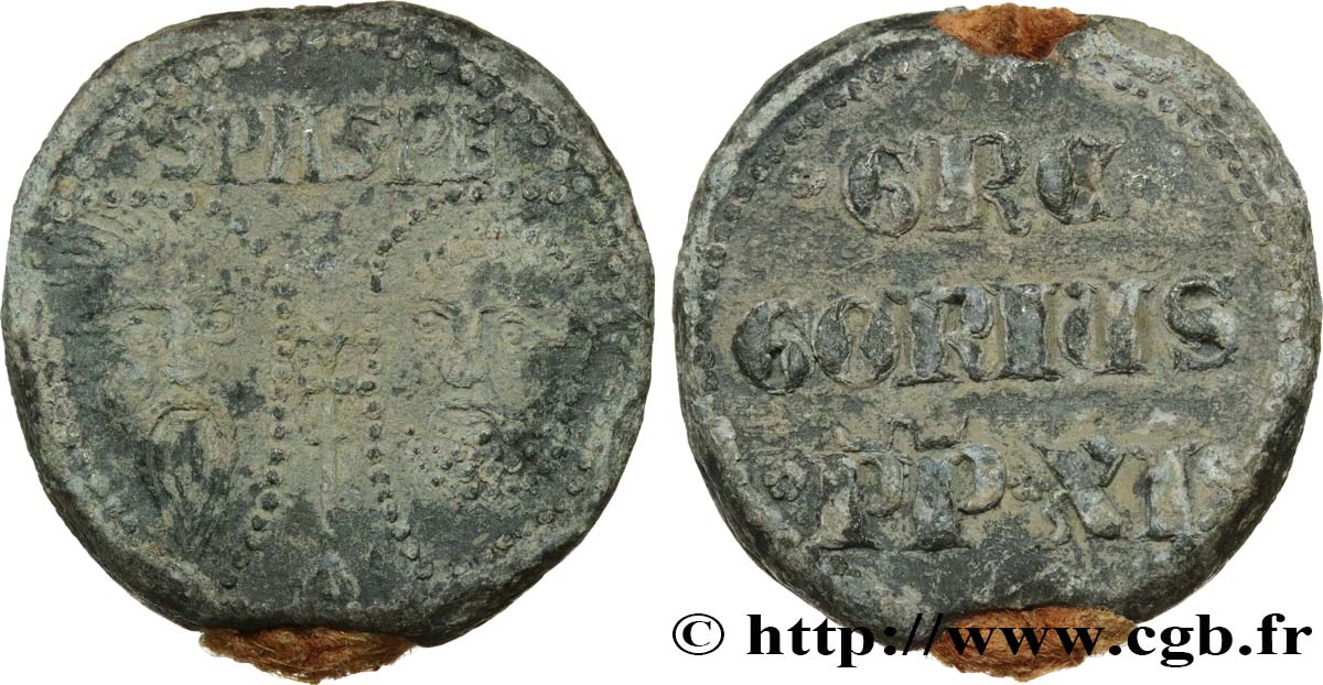 ITALY - PAPAL STATES - GREGORY XI (Pierre Roger de Beaufort) Bulle papale N.D.  XF 