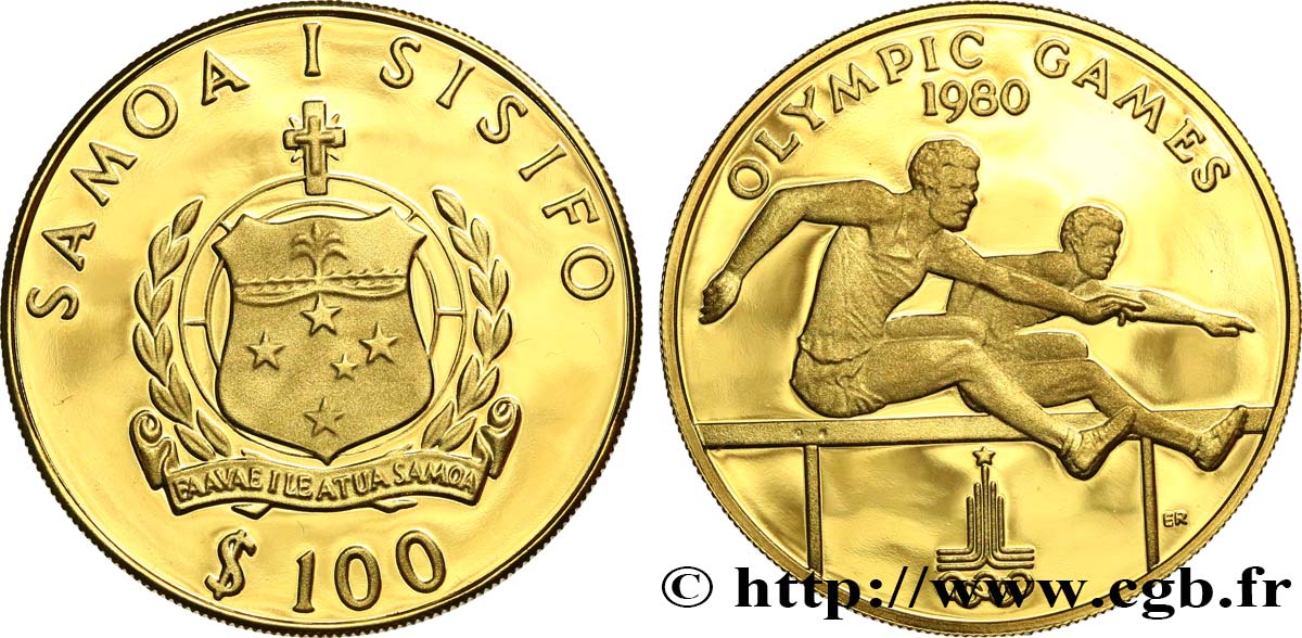 SAMOA 100 Tala Proof JO de Moscou Proof 1980 SPL