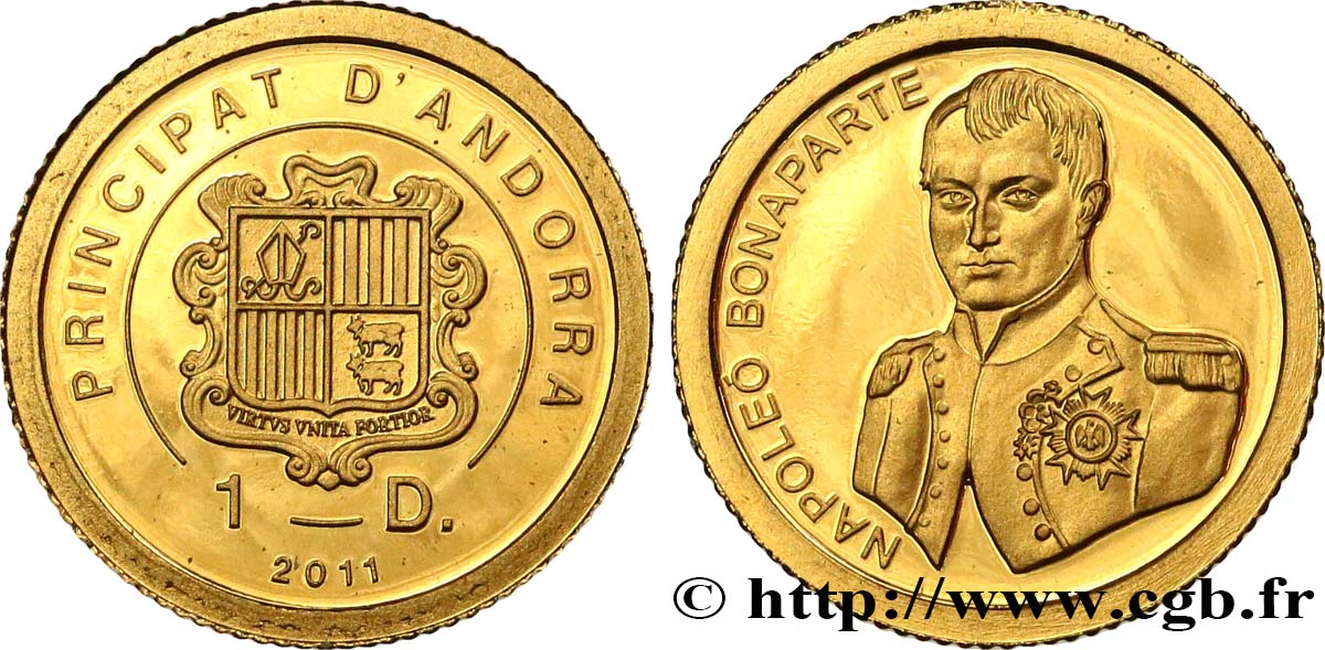 ANDORRE (PRINCIPAUTÉ) 1 Diner Proof Napoléon Bonaparte 2011 FDC