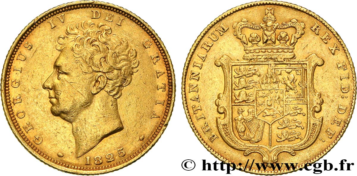GREAT BRITAIN - GEORGE IV Souverain 1825 Londres XF 