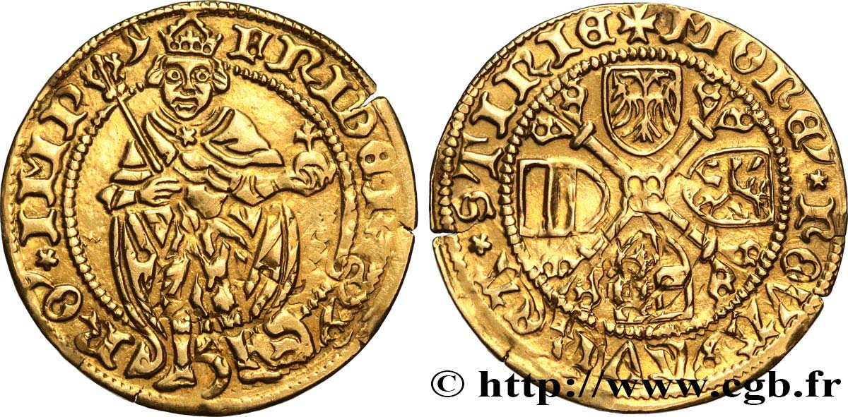 AUTRICHE - STYRIE - FRÉDÉRIC III Ducat ou florin n.d. Graz TTB+ 