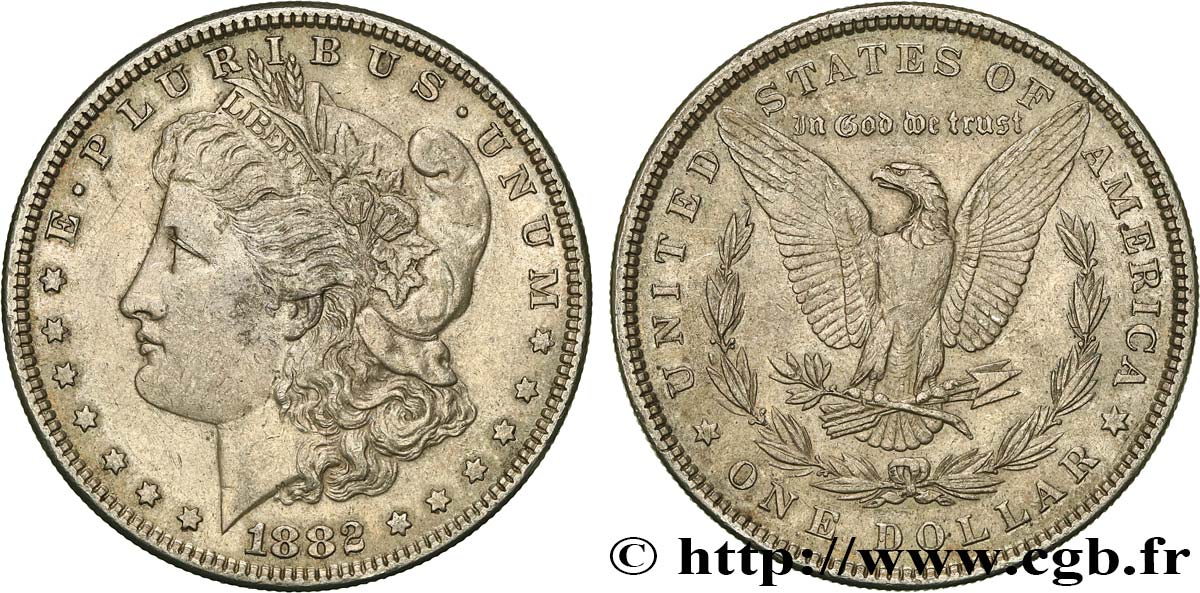 ÉTATS-UNIS D AMÉRIQUE 1 Dollar Morgan 1882 Philadelphie q.SPL 