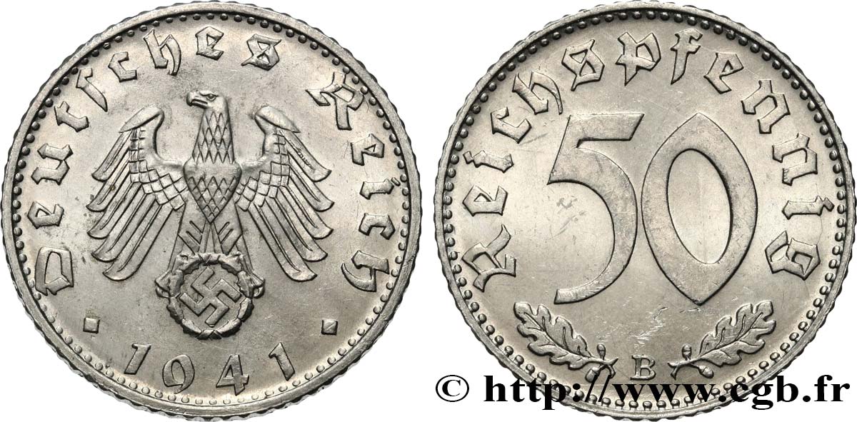 GERMANY 50 Reichspfennig  1941 Vienne MS 