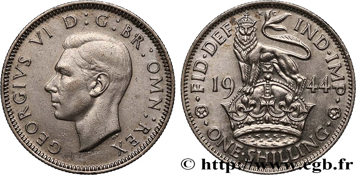 REGNO UNITO 1 Shilling Georges VI “Scotland reverse” 1944 q.SPL/SPL