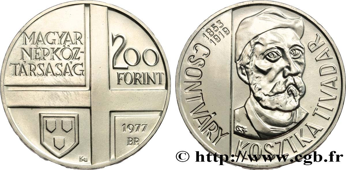 HUNGARY 200 Forint Tivadar Kosztka Csontváry 1977  MS 