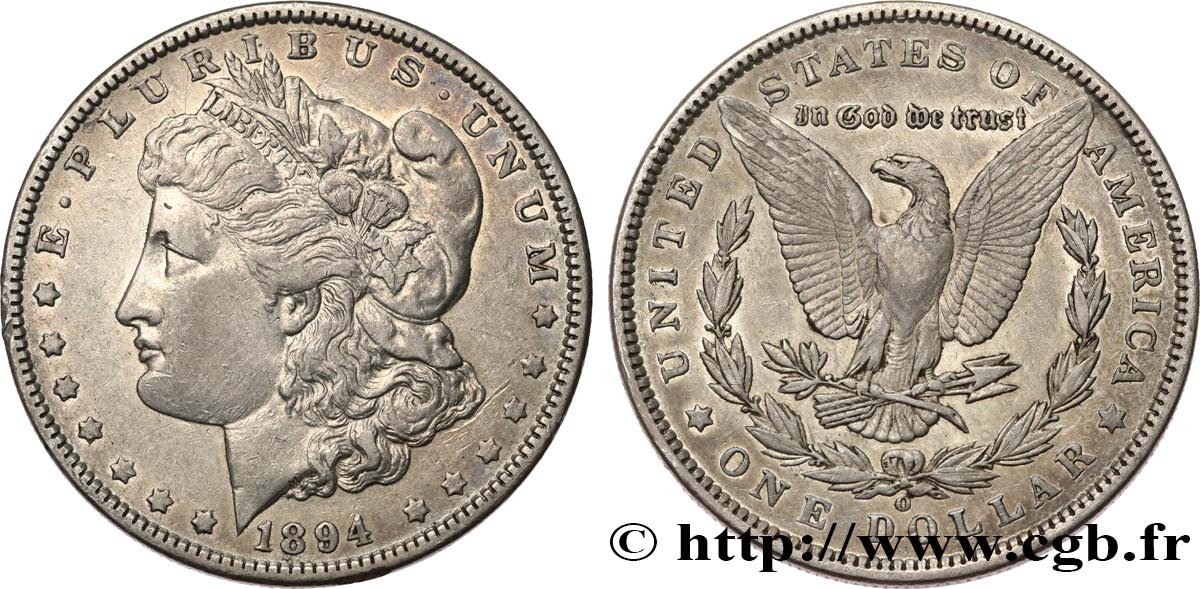 ÉTATS-UNIS D AMÉRIQUE 1 Dollar Morgan 1894 Nouvelle-Orléans TTB 