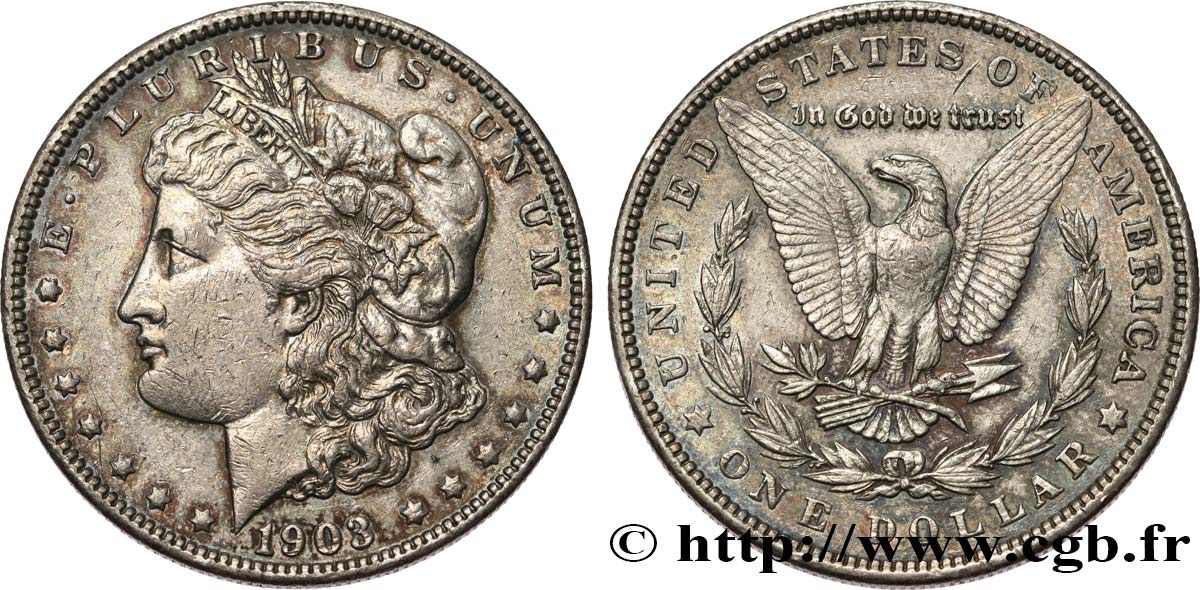 ÉTATS-UNIS D AMÉRIQUE 1 Dollar Morgan 1903 Philadelphie TTB 