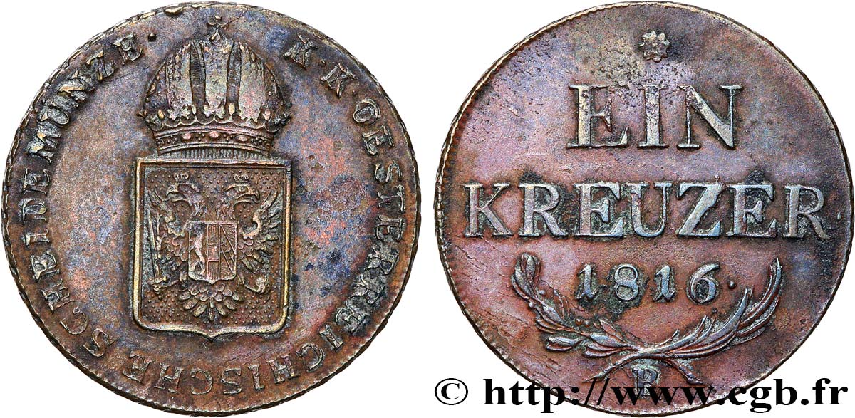 ÖSTERREICH 1 Kreuzer 1816 Kremnitz SS