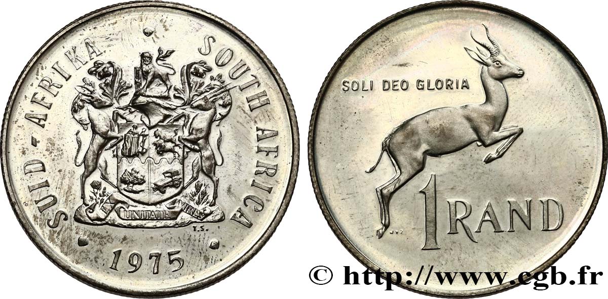 SUDAFRICA 1 Rand Proof springbok 1979  MS 