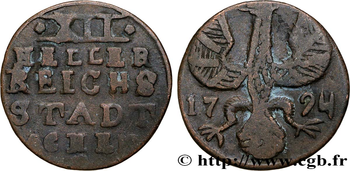 DEUTSCHLAND - AACHEN 12 (XII) Heller ville de Aachen aigle 1794 S