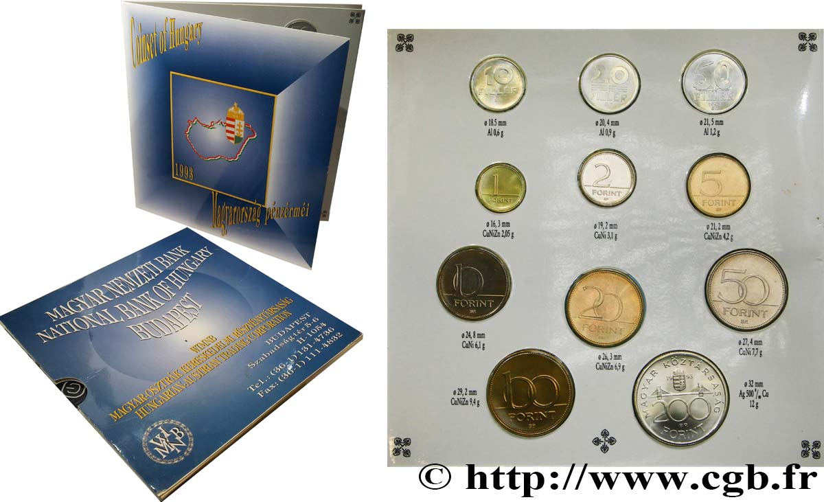 HUNGARY Série de 11 monnaies 1993  MS 