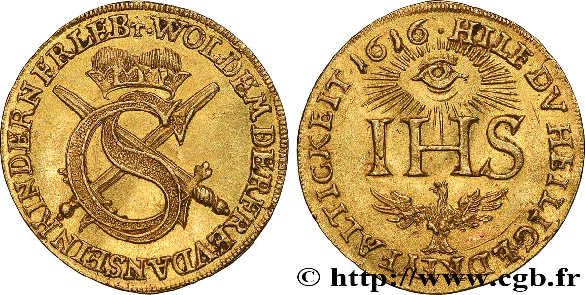 GERMANY - SAXONY - JEAN-GEORGES I 1 Ducat (Sophiendukat) 1616 Dresde AU 
