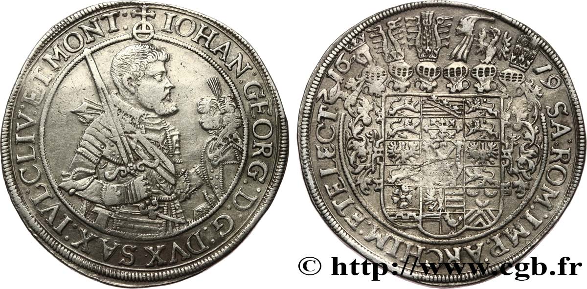 GERMANY - SAXONY - JEAN-GEORGES I Thaler 1619 Dresde BB 