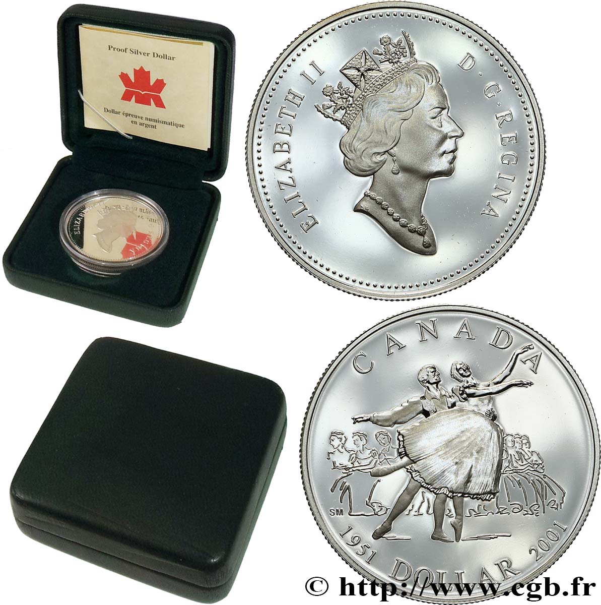 CANADA Dollar Proof - Le ballet national du Canada 2001  BE 