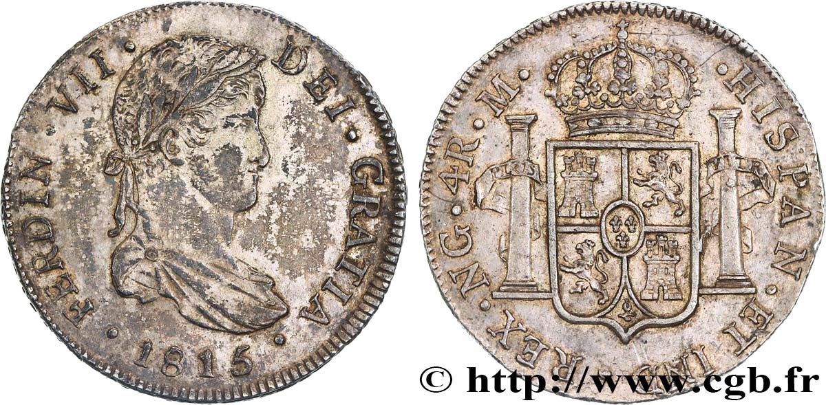 GUATEMALA - FERDINAND VII 4 Reales  1815 Guatemala EBC 