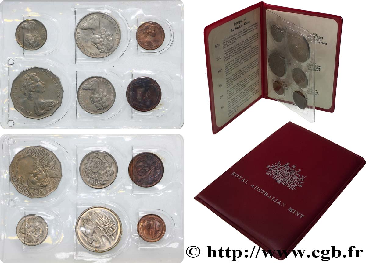 AUSTRALIEN Série FDC 6 monnaies 1970  VZ 